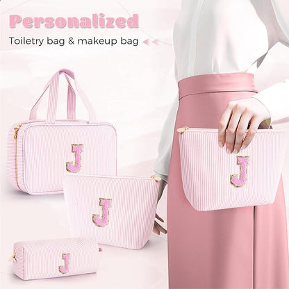 Birthday Gift for Girls Toiletry Bag Makeup Bag Cosmetic Bag Teacher Gifts for 3 4 5 6 7 8 9 10 11 12 13 Year Old Girls - Pink J