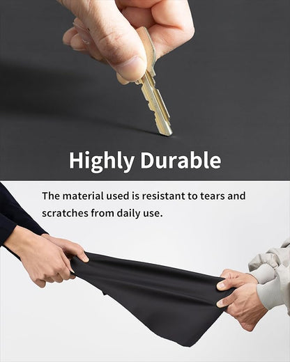 Water-Resistant Zipper Pouch, Made in Japan, Compact Organizer for Cords & Essentials, Multipurpose Bag for Cosmetics, Travel Accessories & Toiletries, Eco & Durable Materials, TOFTPOUCH, Small, Black