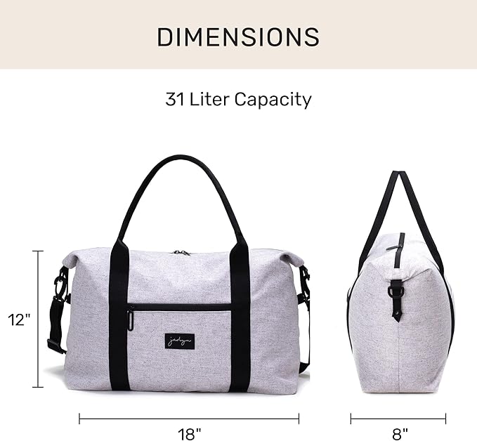 Jadyn Lola Travel Bag, Weekender/Overnight Duffel, Gym Tote Bag for Women, Men