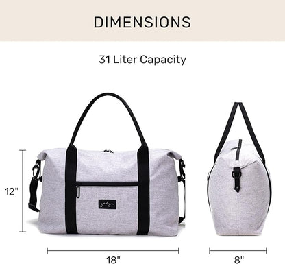 Jadyn Lola Travel Bag, Weekender/Overnight Duffel, Gym Tote Bag for Women, Men