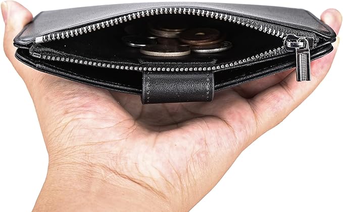 Polare Napa Leather Travel Passport Holder with YKK Zipper Pocket Snap Passports Cover RFID Blocking Passport Wallet Holders 2 Passports (Black with Zipper Pocket)