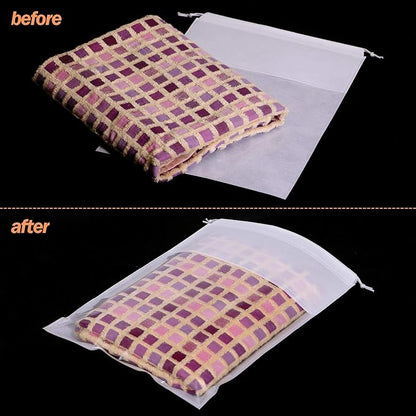 12 Pack Portable Shoe Bags for Travel Large Shoes Pouch Storage Organizer Clear Window with Drawstring for Men and Women 6 Black 6 White