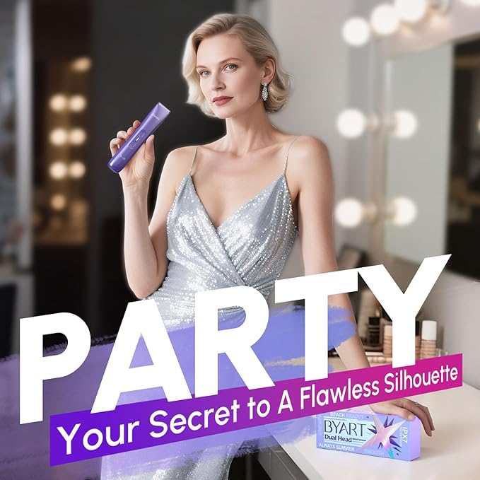 Bikini Trimmer for Women Dual Head – IPX7 Waterproof & Painless Electric Razor for Pubic Hair, Face, Legs, Underarms – Portable Cordless Shaver with Fast Charging, Teen Girl Gifts Trendy Stuff, Purple