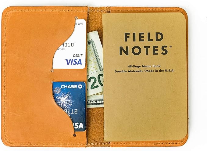 Leather Passport Cover, Field Notes Cover Wallet, Travel Passport Cover, Personalized Wallet Cover, Custom Full Grain Leather Passport, Passport Holder, Made in USA