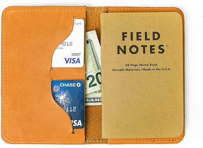 Leather Passport Cover, Field Notes Cover Wallet, Travel Passport Cover, Personalized Wallet Cover, Custom Full Grain Leather Passport, Passport Holder, Made in USA
