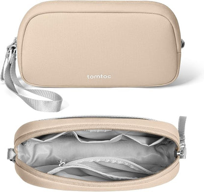 tomtoc Electronics Organizer Travel Case, Water Resistant Travel Bag Cable Organizer for Essentials, Tech Pouch Accessories Carry Storage for Cord, Phone, Cables, Airpods, USB Flash Drive, Daily Items