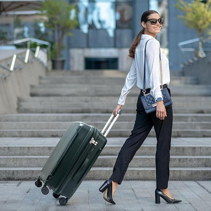 Nazhura Luggage Set, 3-Piece Hardside Suitcase Set, 20-inch Carry On, 24-inch, 28-inch Luggage