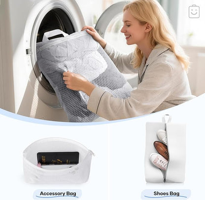 Veken 9/11 Set Compression Packing Cubes for Travel Essentials,Compressible Expandable Large Luggage Suitcase Organizer Bags for Clothing,Durable Space Saver Storage Bags with Toiletry Bags(White)