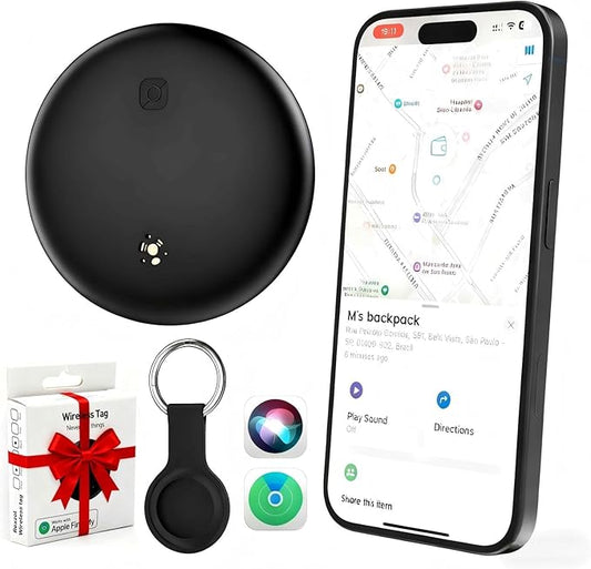 LENTION Air Tracker Tag, Item Finder Works with Apple Find My (iOS Only), Bluetooth Tracker for Kids, Keys, Luggage, Suitcases, Loud Beep, IP67 Waterproof, Replaceable Battery, Gift for Family Friends
