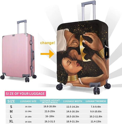 Afo couple Travel Luggage Cover Suitcase Protector Washable Baggage Covers With Concealed Zipper Suitable For 18-32 Inch Medium