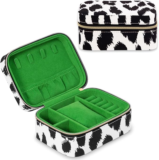 Kate Spade New York Small Travel Jewelry Case, Travel Box, Holder Organizer for Rings, Necklaces, Earrings, Bracelets, Modern Leopard, Modern Leopard, Modern