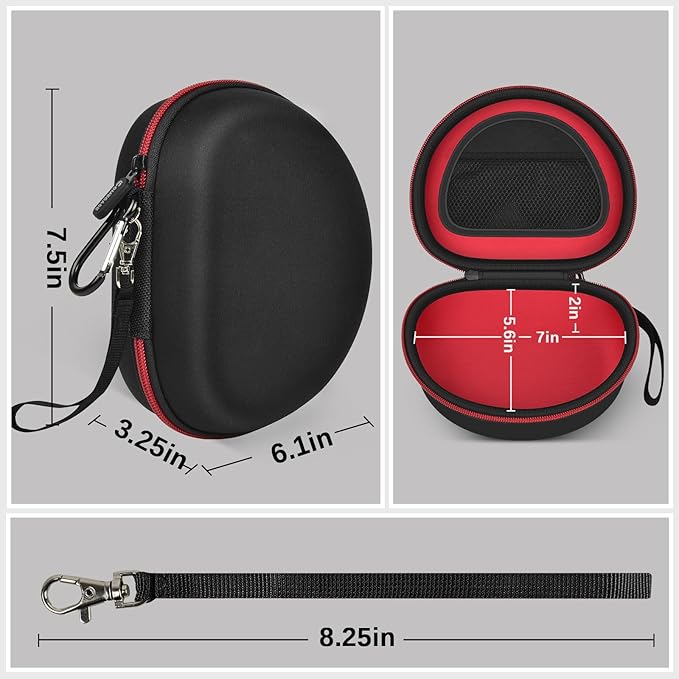 Headphone Case for Beats Solo 4/ for TOZO HT2/ for Glynzak/for Beats Studio Pro/for Beats Solo3/ for Beats Studio3 On-Ear Headphones, Foldable Bluetooth Wireless Headset (Extra Large) - Black