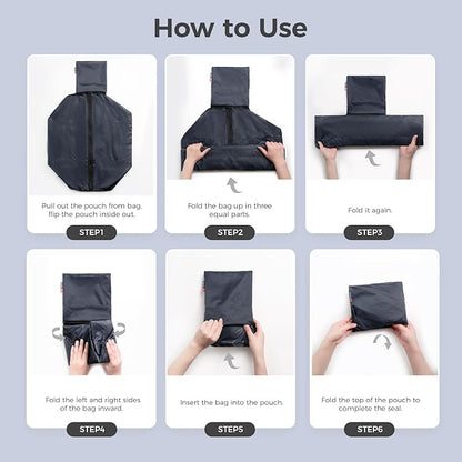 pack all Lightweight Travel Duffel Bag, Water-Resistant Sports Gym Bag, 32L Foldable Weekender Bag for Fitness, Hiking and Camping (Navy Blue)