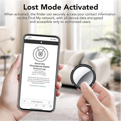 Air Tracker Tags-4 Pack | Bluetooth Tracker Work with Apple Find My (iOS Only), Smart Tag with Protective Case/Keychain/Lanyard, Item Finder for Key/Wallet/Bag, Replaceable Battery, Ink Black
