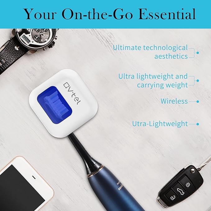 Wall Mounted Toothbrush Holder & Toothbrush Cleaner, Travel Toothbrush Case -Manual/Electric Toothbrush Covers for Any Toothbrush Head - Rechargeable Travel Toothbrush Case with Cover, Clean for Home