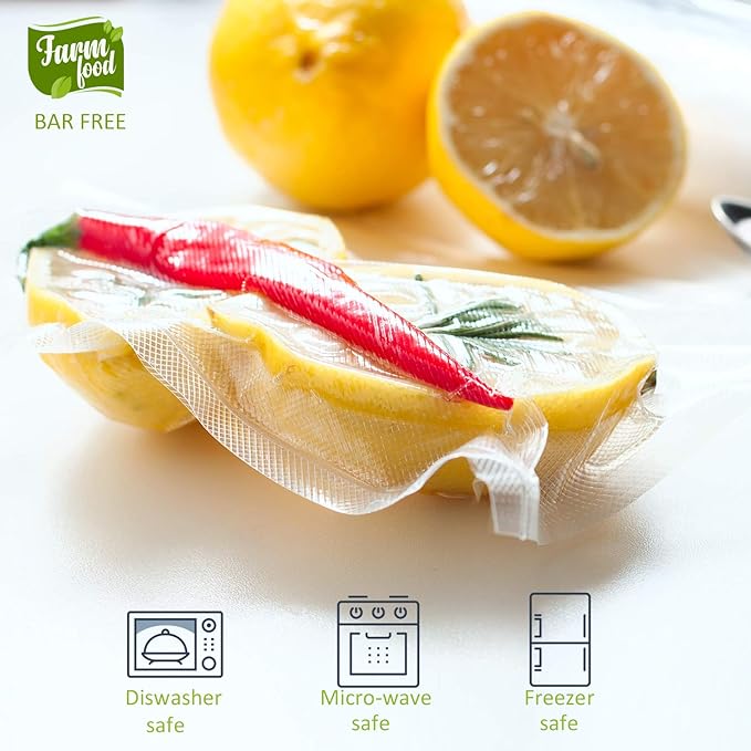 6 Pack 11"x20'(3Rolls) and 8"x20' (3Rolls)Thickened Vacuum Sealer Bags , Smell-Proof, Puncture Prevention, Heavy duty for POTANE, Food Saver, Great for Vacuum storage,Meal Prep or Sous Vide