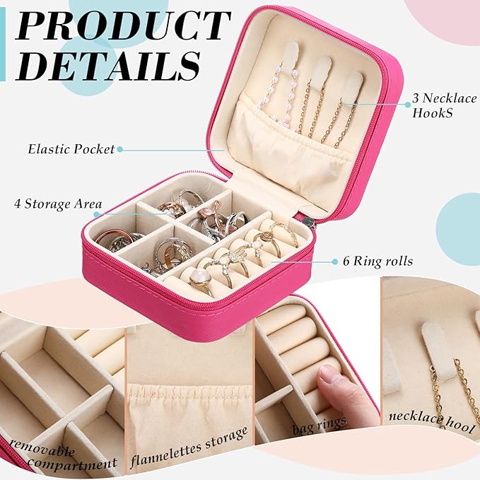 Batiyeer 50 Pcs Small Jewelry Travel Case Bulk Mini Jewelry Box Wedding Bridesmaid Proposal Return Gift for Pooja(Macaron Color)