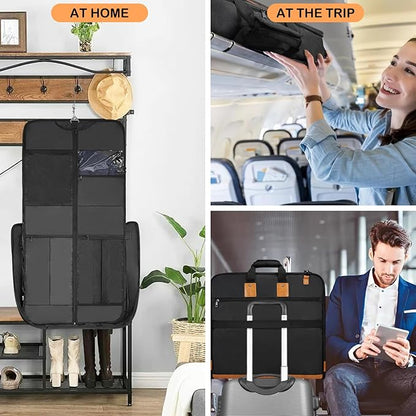Noozion Garment Bag for Travel Large Carry On Suit Bag Hanging Travel Suit Bags Waterproof Suitcase Luggage Bag for Men Women Business Trips with Shoulder Strap