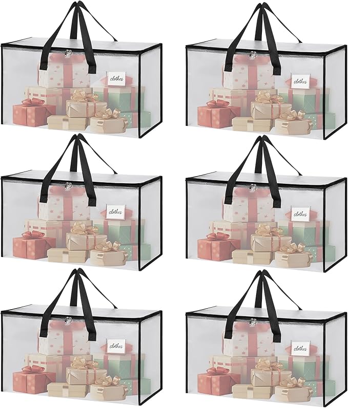 Moving Bags Heavy Duty – Clean Packing Solution, Large Storage Totes with Zippers and Handles for Moving and Organizing