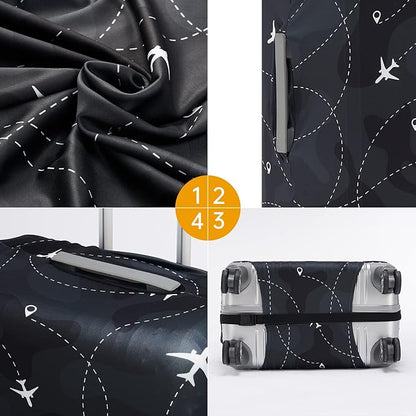 Travelkin Luggage Covers For Suitcase Tsa Approved,Suitcase Cover Protector Fit 18-32 Inch Luggage (L for 26-28 Inch Luggage)