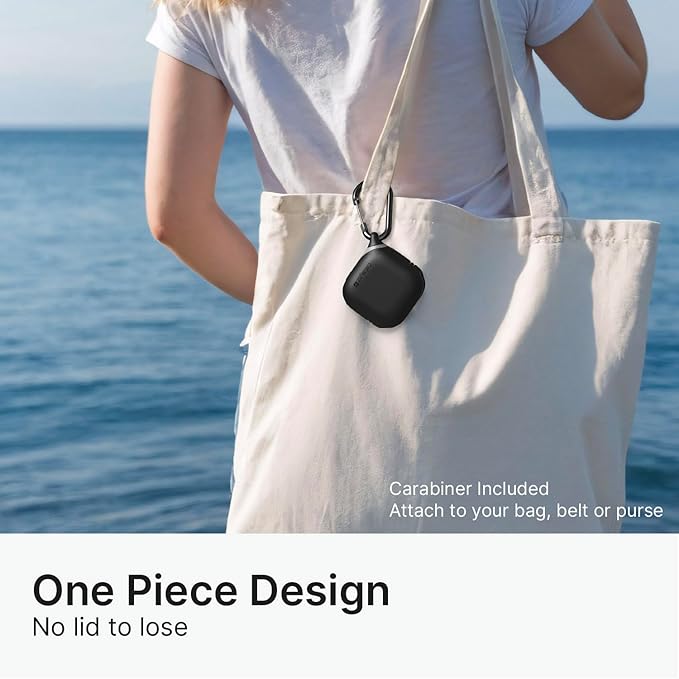 Catalyst Waterproof Case for AirPods 4 - Drop Protection for Apple AirPods 4th Generation with Carabiner, Wireless Charging Silicone Cover for Apple AirPods 4 Case for Women and Men