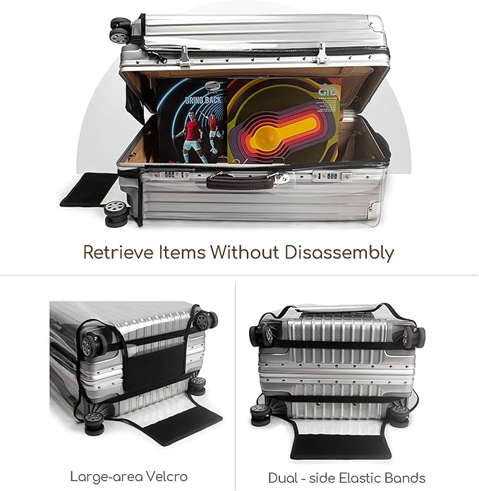 No Disassembly Suitcase Covers for Luggage - 22 Inch Heavy Duty Clear Luggage Cover Protector, Transparent PVC Luggage Protector Suitcase Cover