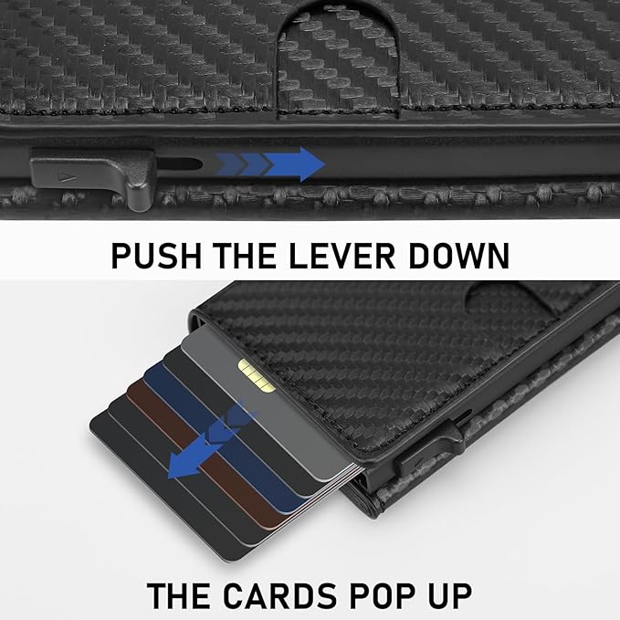 Business Card Holder Minimalist Wallet for Men Rfid Credit Card Holder Slim Wallet With Money Clip Carbon Fiber Wallets for Men