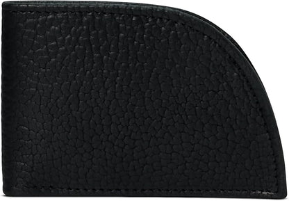 ROGUE WALLET Genuine Bison Leather Wallets for Men - RFID Blocking Curved Men's Front Pocket Wallet w/ 3 Card Slots, Plastic ID Slot, Full Billfold Section & More - Slim Wallets for Men (Black)