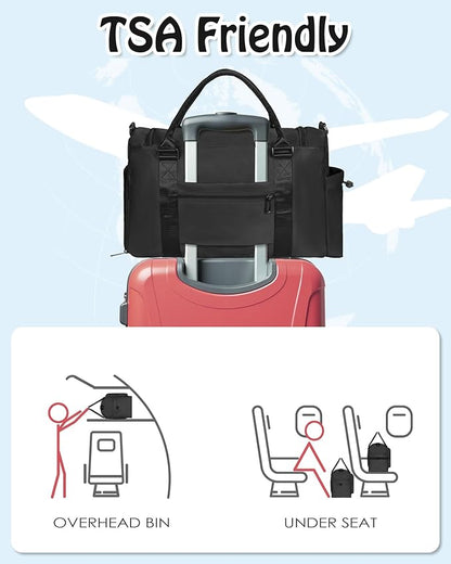 Initial Travel Duffle Bag Gym Bag for Girls, Kids Graduation Gift Ideas 2025 Bag, women Gift Ideas, Girls Gifts for Kids Child, 2025 graduation gifts