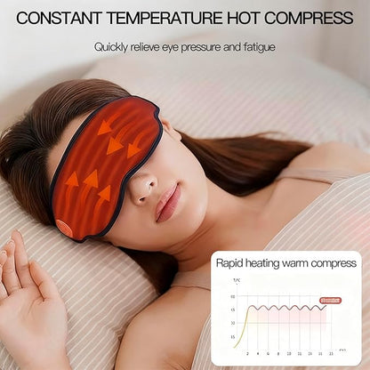 F&G Eye Mask Massager,Features Heating and Cooling Functions,Sleep Eye mask,Adjustable Heating and Vibration Function, Suitable for Migraines, Helps Relieve Eye Fatigue,Improve Sleep