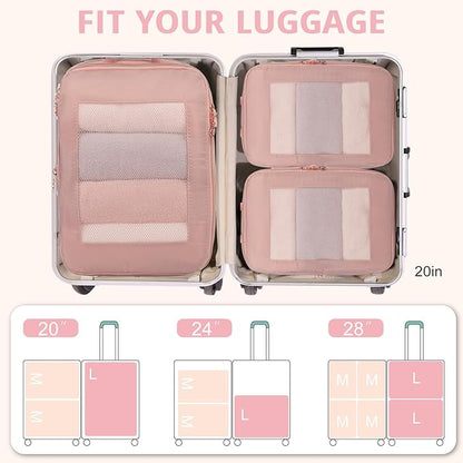 Expandable Double-Sided Compression Packing Cube，3 Set Lightweight Double Deck Organizer Bag Carry on Luggage Backpack Suitcases，Women Travel Accessories for Separate Clean and Dirty Clothes