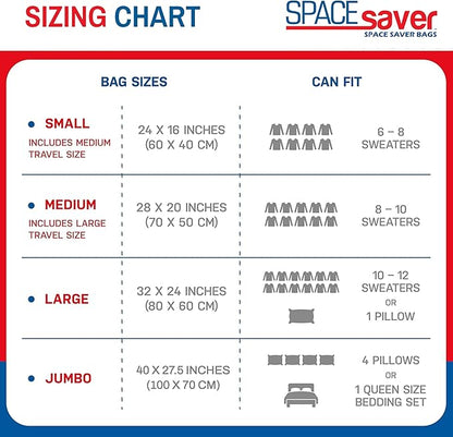 10 Pack Variety Vacuum Storage Bags for Comforters, Blankets & Clothes – Vacuum Sealed Compression Bags with Electric Pump – Space Saver Storage Bags for Bedding, Travel & Organization (4M, 3L, 3XL)