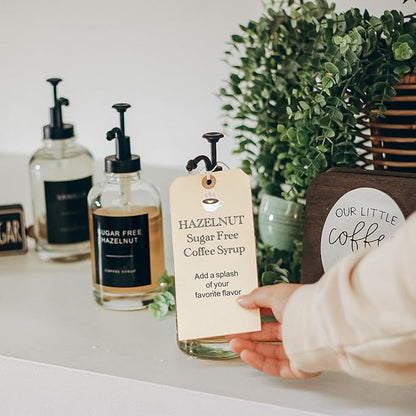 100 Large Manila Paper Tags with String Attached - # 8, 6 1/4" x 3 1/8" - Shipping Tags with String for Labeling, Blank Hang Labels with Ties