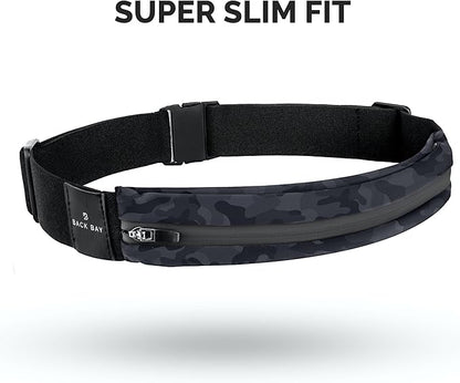 Back Bay Slim Running Belt for Women & Men [Fits ALL Phones], Runners Fanny Pack for Men, Money Belt, Running Gear Gift, Waist Bag Workout Gear, iPhone Runner's Phone Holder Waist Pack