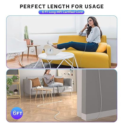 iPhone 16/15 Pro Max Charger Fast Charging,20W USB C Charger Block,3Pack Type C Fast Charging Cord Long USB C to C Wall Charge Cable for iPhone 16/16 Plus/16 Pro Max, iPad Pro 12.9"/11",iPad Air/Mini