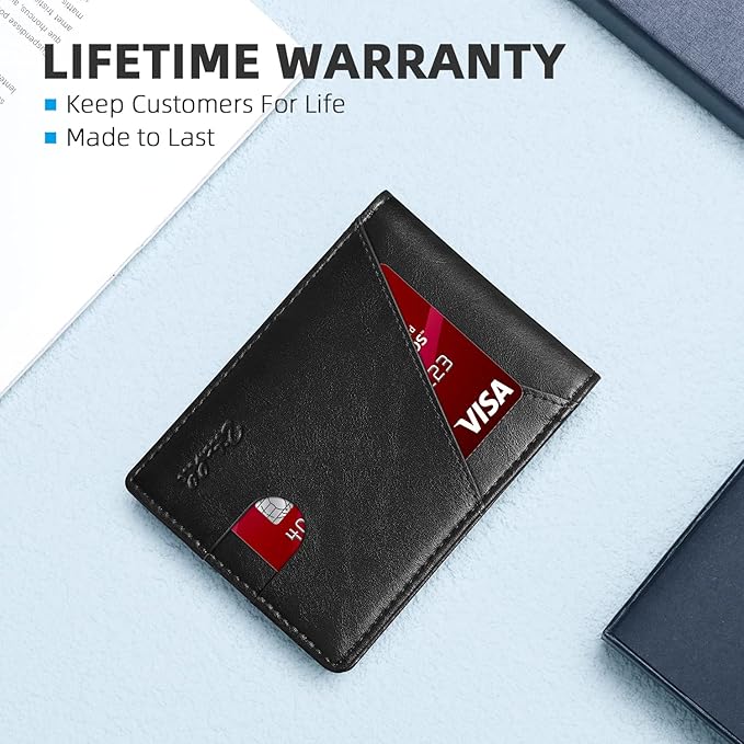 Zitahli Wallet for Men Slim 11 Credit Card Holder RFID Blocking Small Men's Wallet Bifold Minimalist Front Pocket With Mens Gifts Box