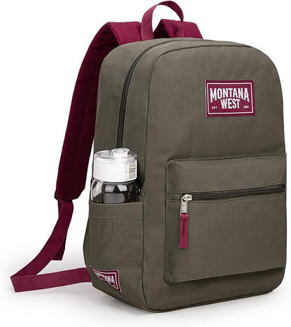 Montana West Backpack for Women Men 2 PCS Lightweight College Bookbags Casual Daypack Backpacks for Commute & Travel