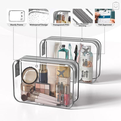 Veken 9/11 Set Compression Packing Cubes for Travel Essentials,Compressible Expandable Large Luggage Suitcase Organizer Bags for Clothing,Durable Space Saver Storage Bags with Toiletry Bags(Gray)