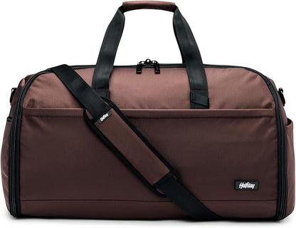 Halfday Convertible 2-in-1 Premium Garment Duffel Weekender Bag 45L | Wrinkle-Free Travel, Hanging Suit Compartment, Shoe Pockets, Trolley Sleeve. Balistic Nylon Carry-On, Port