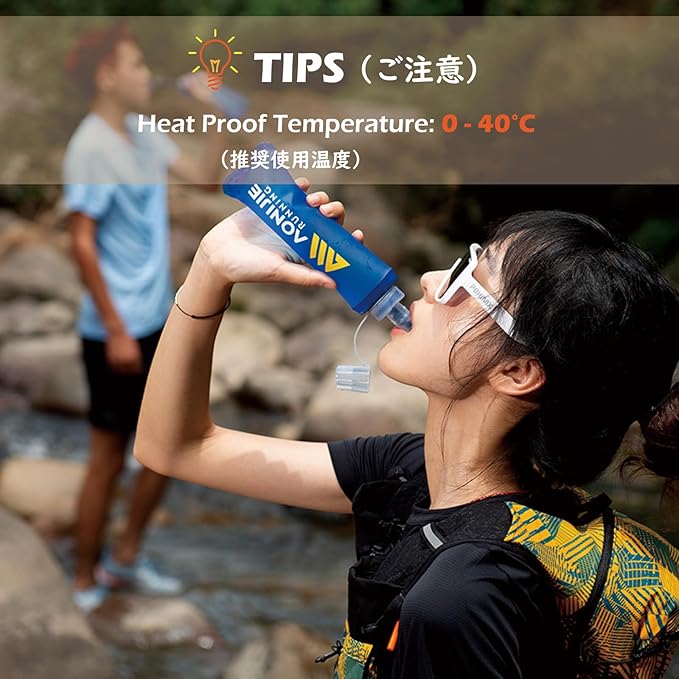 TRIWONDER Soft Flask Collapsible Water Bottles Running Bottle BPA-Free Foldable Handheld Runner Water Flask for Hydration Pack Marathon Hiking Cycling Climbing Travel (01# 250ml - Pack of 2)