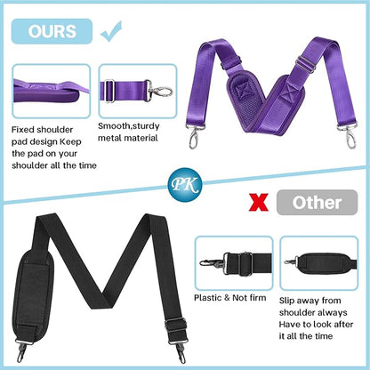 Heavy Duty Shoulder Strap for Bag Universal Replacement 58" Fixed Padded Adjustable Buckle