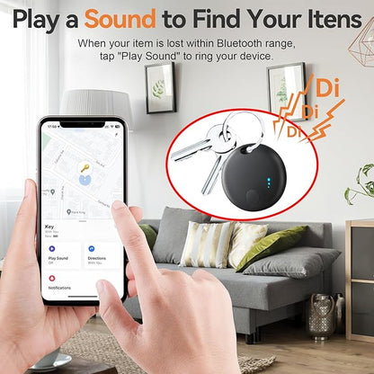 Air Tracker Tags for Android or iOS, Dual System Both iOS and Android Tracker, Find My or Find Hub App, Smart Tracker Tags with Key Ring, Key Finder/Luggage Tracker for Keys,Wallets,Bags