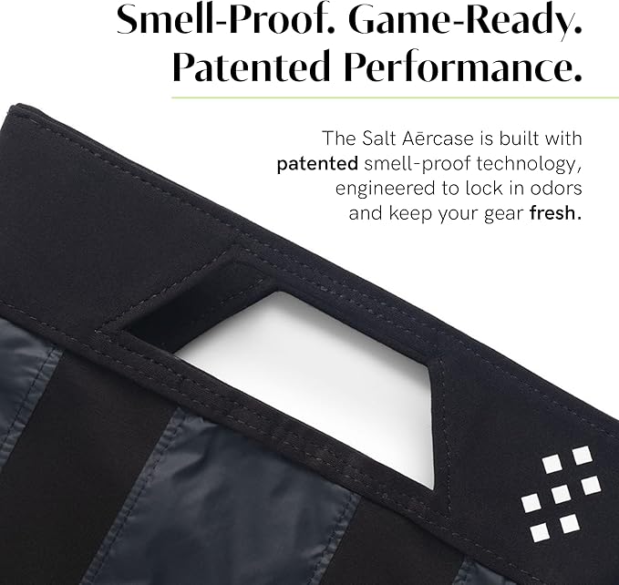 Salt Aērcase Smell Proof Cleat Bag – XL Size - Athletic Soccer & Golf Shoe Bag for Smelly Cleats & Gym Shoes- Durable, Water-Resistant, & Easy to Clean