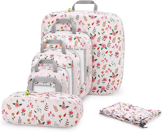 Compression Packing Cubes, Gonex Extensible Storage Mesh Bags Organizers