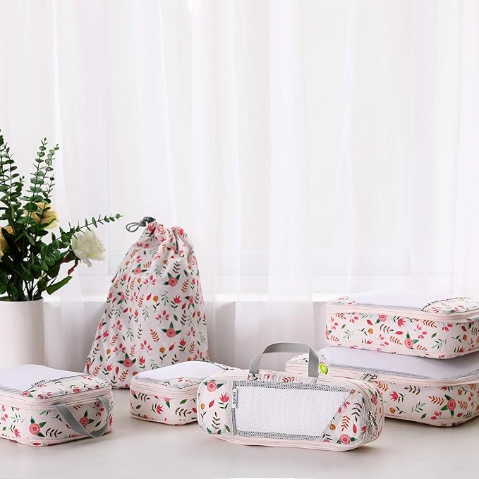 Compression Packing Cubes, Gonex Extensible Storage Mesh Bags Organizers