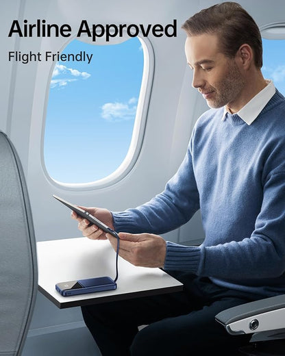 Portable Charger with Built in Cable 10000mah USB C Power Bank Fast Charging Travel Essential Battery Pack for iPhone Samsung Android iPad etc