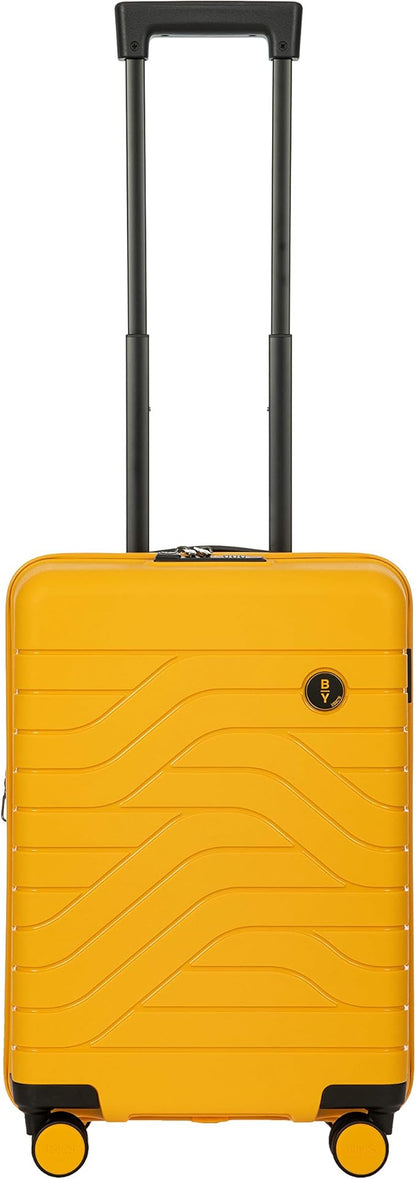 Bric's B|Y Ulisse Spinner Carry-On Suitcase, Lightweight Expandable Hard Shell Luggage with TSA Lock and Smooth 360° Wheels 21 Inch – Mango