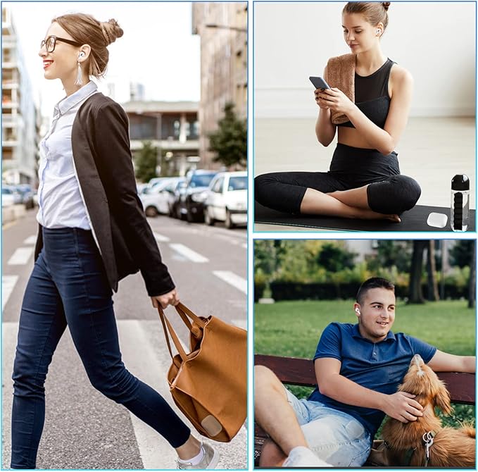 Compatible for AirPods Pro 2nd & 1st Generation Charging Case Replacement, Compatible for Wireless AirPods Pro 2 1 Charger Case with Bluetooth Pairing Sync Button, Built-in Large Battery