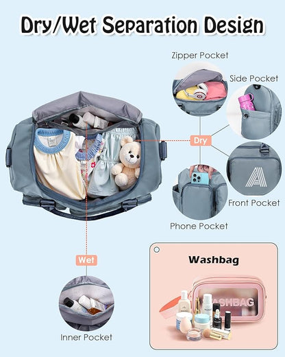 Kids Travel Duffel Bag Personalized Weekender Bags, Monogram Dance bag, Girls Gifts for Kids Friends, bridal shower gifts