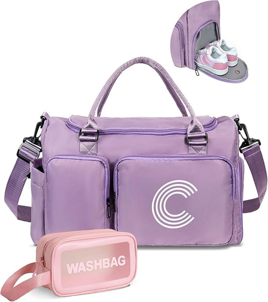 Kids Gifts for Girls 10 11 12 13 14 15 16 17 18 Year Old, Initial Travel Duffle Bag, Personalized Weekender Bag, Gift for Daughter Women Teacher women Gifts, Graduation Gifts for Her